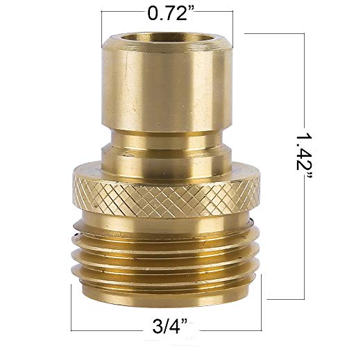 HQMPC Garden Hose Quick Connect Brass Hose Quick Connectors Water Hose Connector 3/4"GTH (3 Female Coupler+ 6 Male Nipples) - Image 5