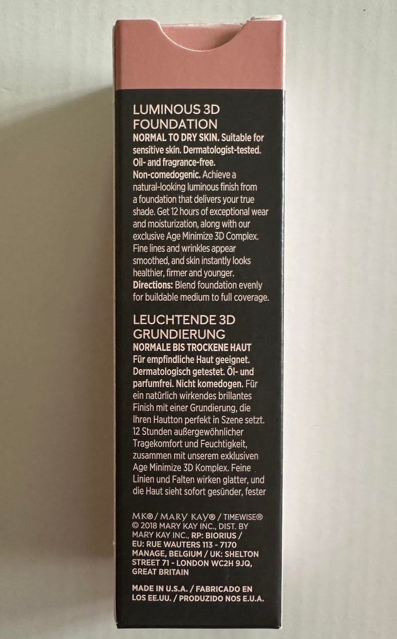 Mary Kay TimeWise Luminous 3D Foundation 1 Fl oz. / 30 ml - Beige N 150 - Image 1