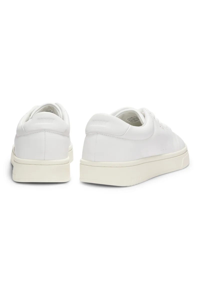 HUGO Nappa-leather trainers with gold-tone logo