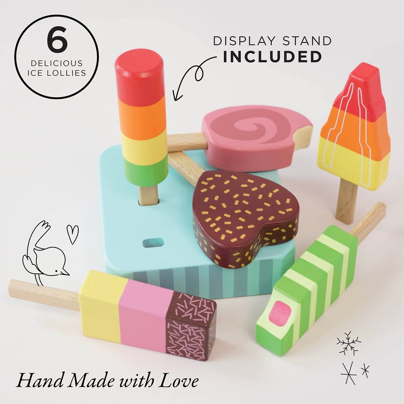 Le Toy Van Honeybake Collection Ice Lollies Set Premium Wooden Toys for Kids Ages 3 Years  Up TV284 - Image 3
