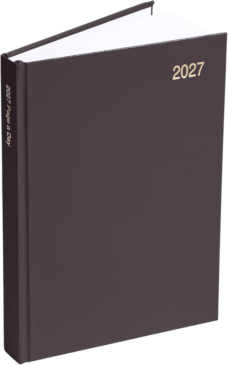 evelay 2025 A4 A5 Day to Page Diary Full Year Planner Desk Hardback Academic Organiser for Home Office School (A5 Page a Day, Black) - Image 3
