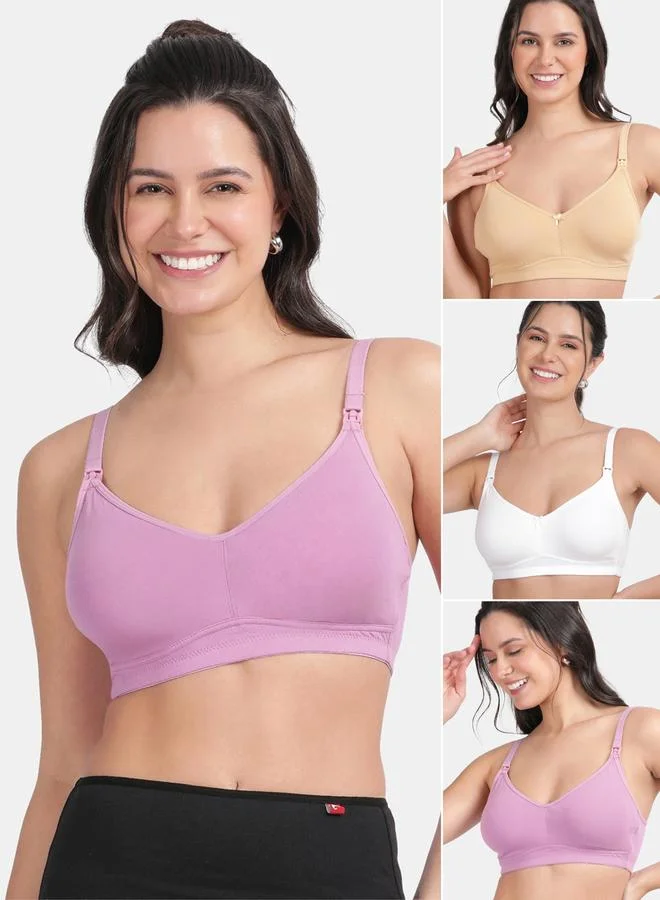 Envie Pack of 3 - Non-Padded Non-Wired Comfort Maternity Bra