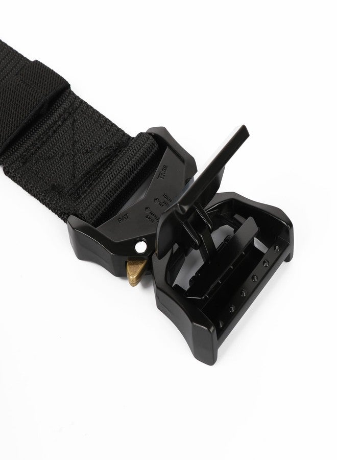 Pristine Mens Black Belt : Waist Size 36" - 42" : 2 PACK - Image 4