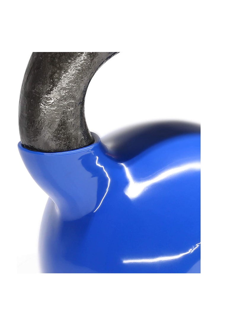 أتش برو أوزان Kettlebell المغلفة بالفينيل | تدريب القوة Kettlebells لرفع الوزن وفقدان الوزن وتمارين الجسم بالكامل | الوزن المتوفر 2-10 كيلو جرام متوفر باللون الأزرق - Image 3