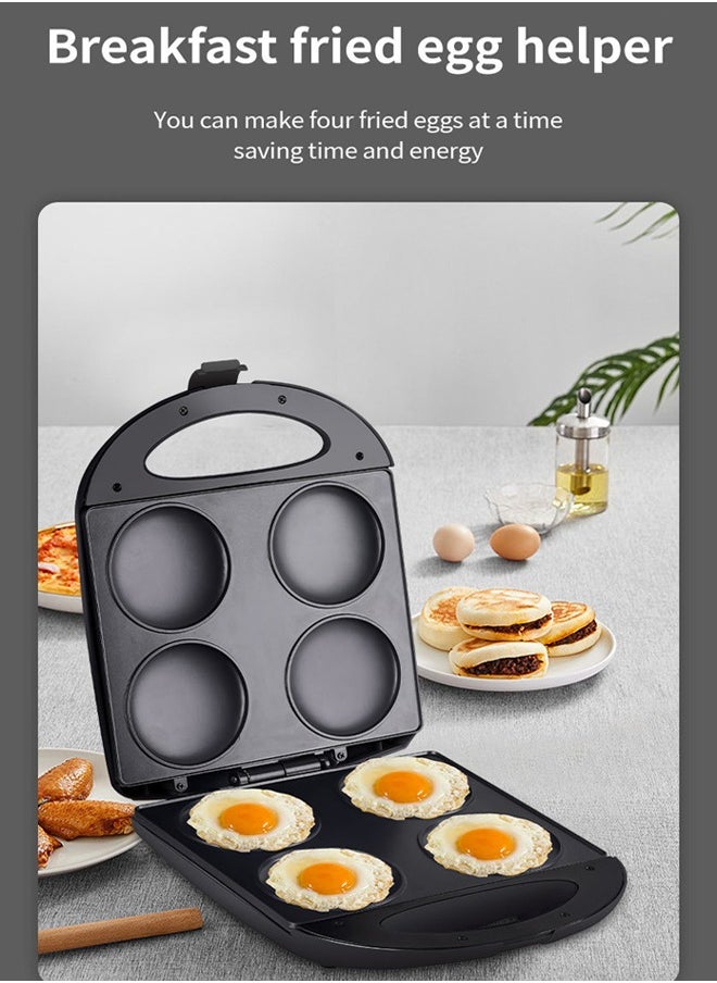 Electric Arepa Maker,Non-Stick 4-Section Multi-Food Maker,Make Delicious Arepas,Pancakes,Corn cakes,Fried eggs& Breakfast Sandwiches,Indicator Lights & Temperature Control,1400W SK-822