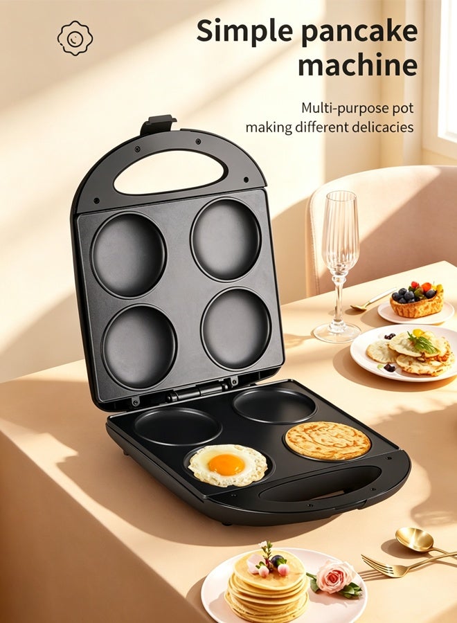 sokany 4 Slot Electric Pancake Maker, Non-Stick Plates with Temperature Control, Multifunction Breakfast Machine for Crepe, Arepa, Muffins, Fried Egg, Mini Pizza, 1400W, SK-822 - Image 2