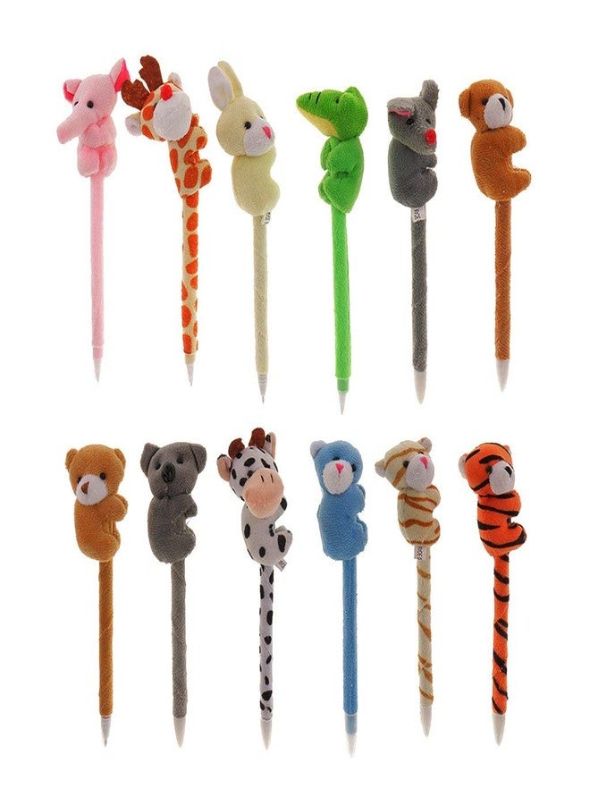 KODORIA 12 Plush Animal Pens - Fluffy Cartoon Pens Gifts - Image 1