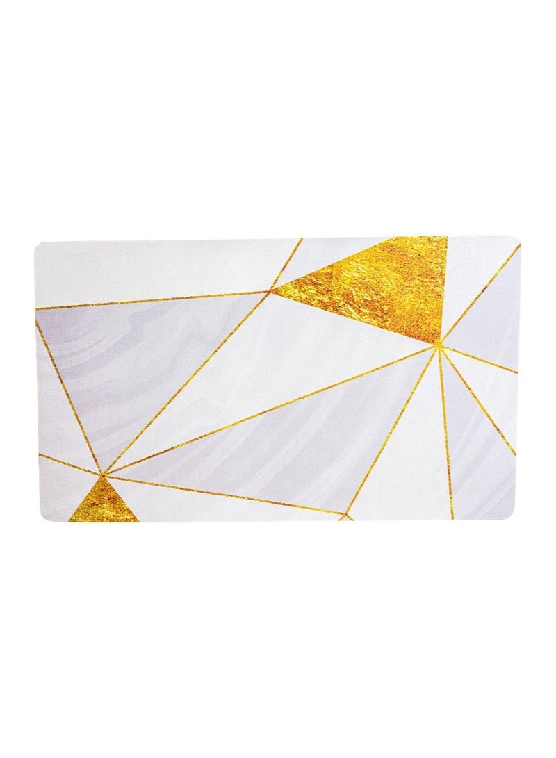 Rectangular Bath Floor Mat Rubber Non Slip Base Super Absorbent And Quick Dry 75 X 45 Cm White - Image 1