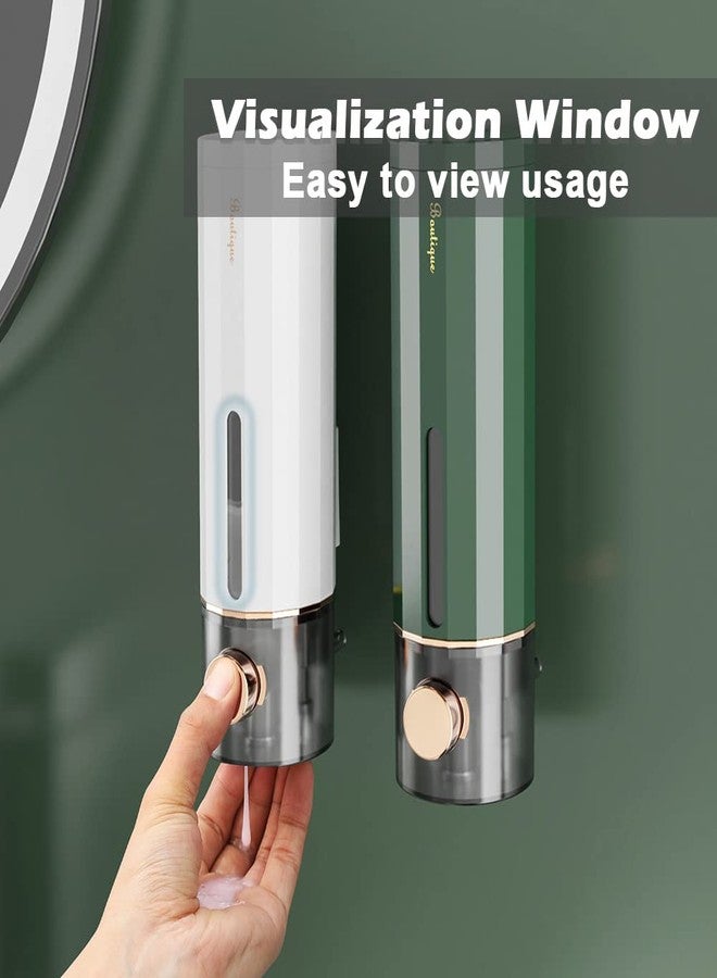 Modixun Liquid Soap Dispenser Wall Mount 450ml/15oz, Luxury Shower Hand Soap Dispenser, Self Adhesive Shampoo Dispenser with 3pcs Adhesives for Bathroom, Kitchen, White - Image 4