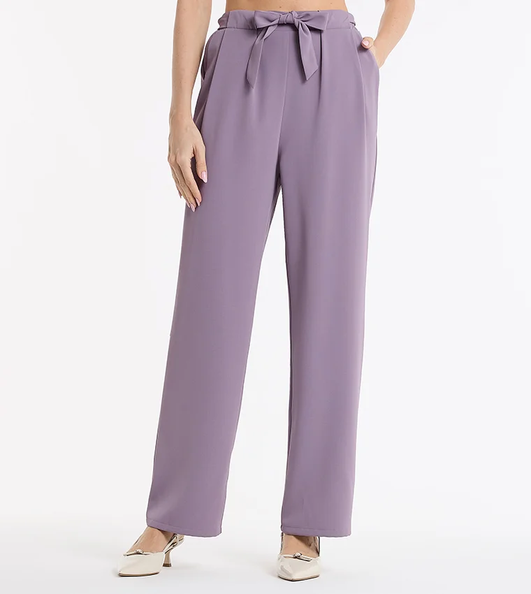 بي سي بي جي BCBG Detachable Belt Straight Pants
