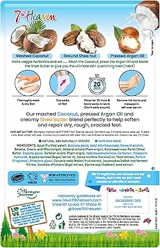 7th Heaven Coconut Foot Mask Socks Softening Moisturising Socks with Shea Butter to Repair Dry Rough Cracked Feet Feet Masks Treatment with Argan Oil - Image 2