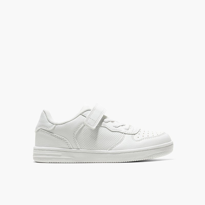 Amica Kids School Shoes feature high-quality vegan leather, Single Velcro closure, cushioned memory foam insoles, and an anti-slip rubber outsole for lightweight, breathable all-day comfort and durability. - Image 1