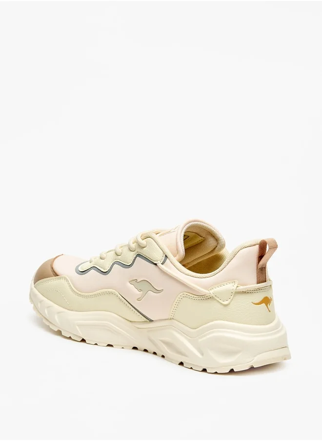 كانغاروس Women's Colourblock Sports Shoes with Lace-Up Closure