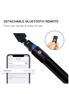ماركة غير محددة حامل ثلاثي القوائم HEHUI Selfie Stick قابل للتمديد مع جهاز تحكم عن بعد بتقنية البلوتوث متوافق مع هواتف Samsung Galaxy S7/7 Plus /S8/8 plus/S9/9 Plus iOS وAndroid / Phone X / Phone 8/8 Plus  - Image 3