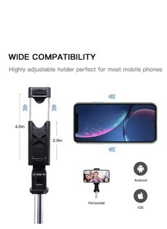 ماركة غير محددة حامل ثلاثي القوائم HEHUI Selfie Stick قابل للتمديد مع جهاز تحكم عن بعد بتقنية البلوتوث متوافق مع هواتف Samsung Galaxy S7/7 Plus /S8/8 plus/S9/9 Plus iOS وAndroid / Phone X / Phone 8/8 Plus  - Image 4