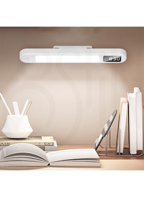 Ostin Under Cabinet Lights with Digital Clock Double Alarm and Clock LED Closet Lights with Speaker Under Counter Light 3 Color Temperature Magnet Wall Lamp for Kitchen Desk Drawer