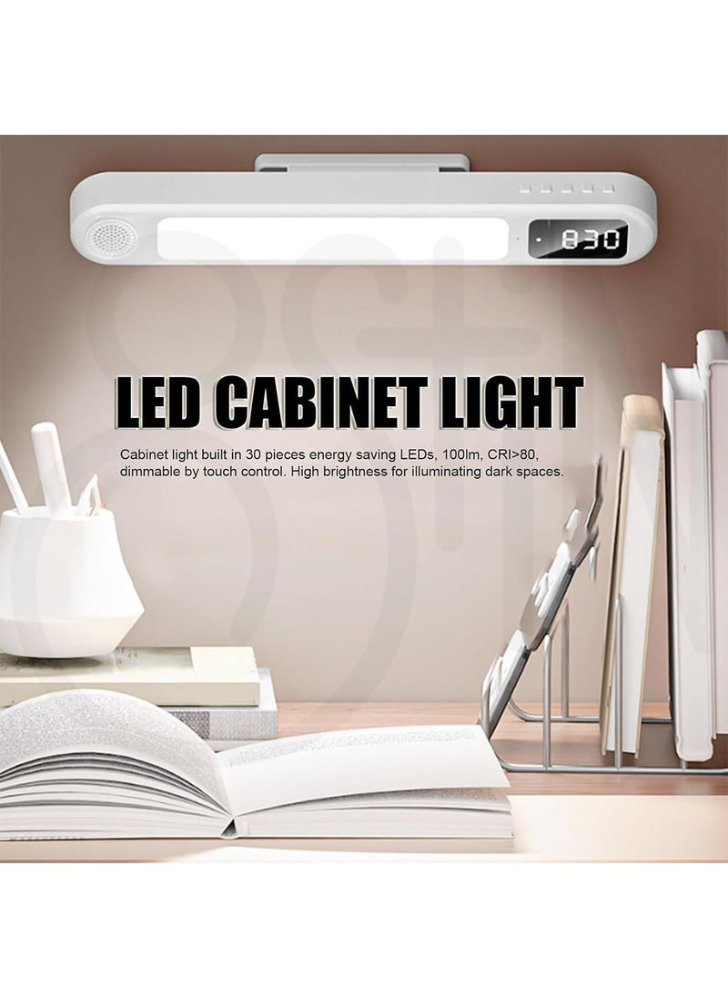 Ostin Ostin Under Cabinet Lights with Digital Clock Double Alarm and Clock LED Closet Lights with Speaker Under Counter Light 3 Color Temperature Magnet Wall Lamp for Kitchen Desk Drawer  - Image 5