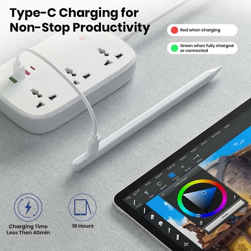 iPad Pencil Stylus Pen for iPad with Find My Device, Compatible iPads 2018 2025, iPad Air 4/5/M2/M3, Pro11/12.9/M4, iPad11th/10thGen Palm Rejection, Tilt Sensitivity, Magnetic Adsorption - Image 4