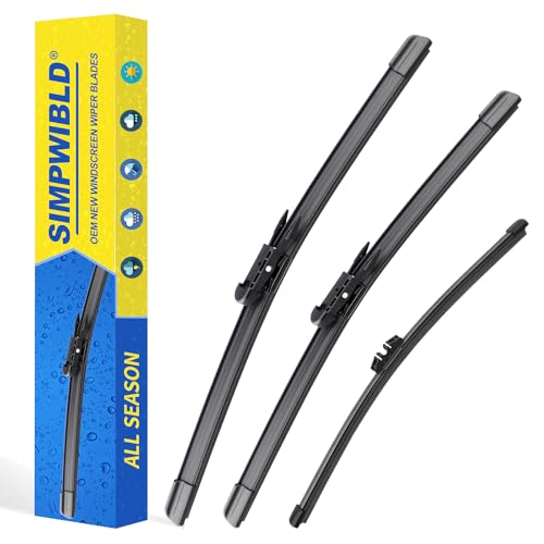 SIMPWIBLD 3 Factory Wiper blades Replacement For 2013-2019 Ford Escape, 2012-2018 Kuga, 2013-2017 Fusion Original Equipment Replacement Windshield Wiper Blades Set 28"+28"+11" (Set of 3) Pinch Tab - Image 1