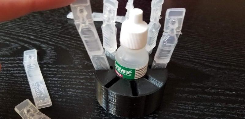 Znet3D Eye Drops Holder - Organizes 8 Single-use Disposable Vials & 1 Eye Drop Bottle - Keep everything together (Black) - Image 5