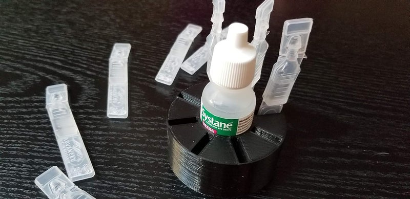 Znet3D Eye Drops Holder - Organizes 8 Single-use Disposable Vials & 1 Eye Drop Bottle - Keep everything together (Black) - Image 4