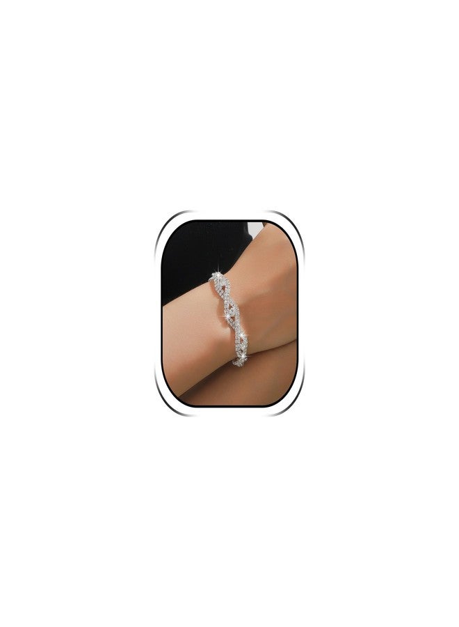 72ore Rhinestone Bracelet Bridesmaid Bracelet Wedding Jewelry for Brides Thoughtful Gift Formal Wedding Guest Dress Accessory - Image 1