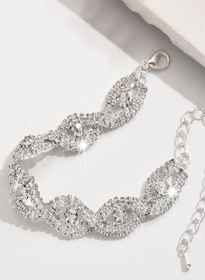 72ore Rhinestone Bracelet Bridesmaid Bracelet Wedding Jewelry for Brides Thoughtful Gift Formal Wedding Guest Dress Accessory - Image 3