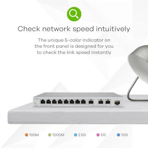 Zyxel 12 Port Web Managed Multi Gigabit Ethernet Switch|3 Port 10G/2.5G and 1 Port 10G SFP+|Plug and Play|Metal Shielded Port|Desktop/Wall Mount|Support QoS,Vlan,IGMP,Link Aggregation (XGS1250-12) - Image 3