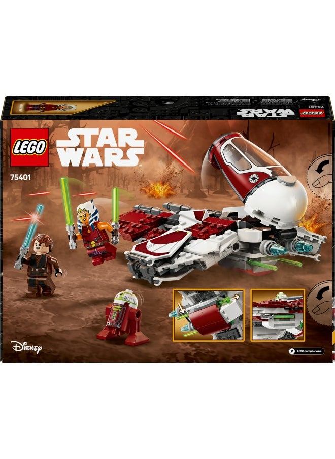 LEGO - Star Wars 75401 Ahsoka’s Jedi Interceptor Building Toy Features 2 Minifigures with Lightsabers Incl. Anakin Skywalker, plus an R7-A7 Droid Figure for The Clone Wars Fans, 8+ Year Old Boys & Girls (290 pieces) - Image 1