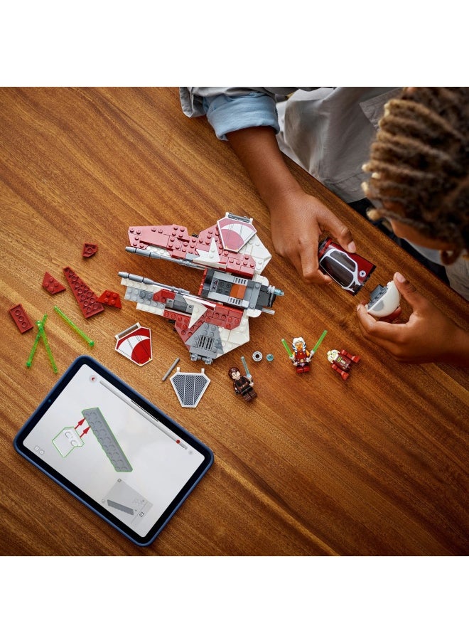 LEGO - Star Wars 75401 Ahsoka’s Jedi Interceptor Building Toy Features 2 Minifigures with Lightsabers Incl. Anakin Skywalker, plus an R7-A7 Droid Figure for The Clone Wars Fans, 8+ Year Old Boys & Girls (290 pieces) - Image 1
