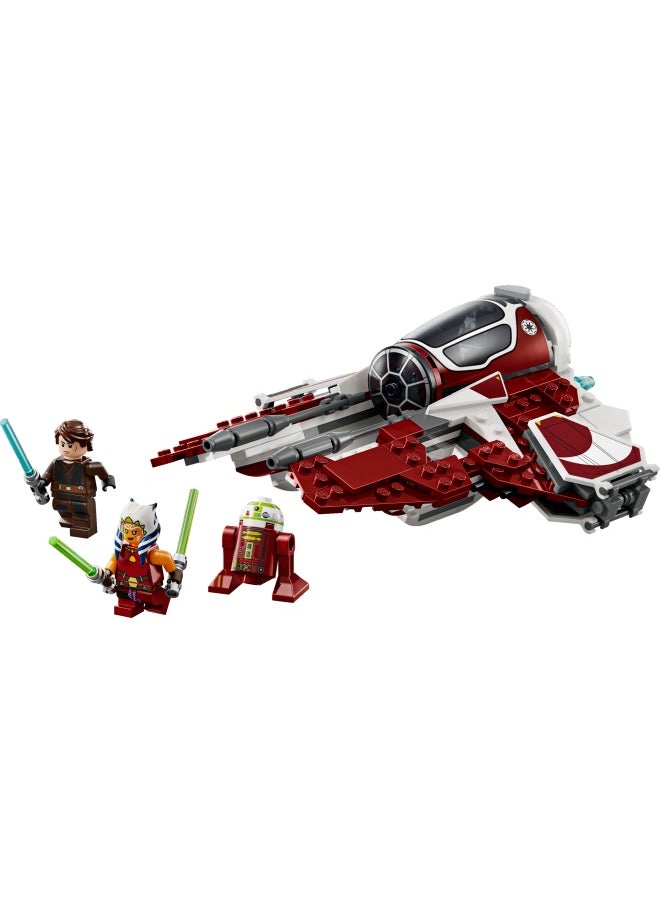 LEGO - Star Wars 75401 Ahsoka’s Jedi Interceptor Building Toy Features 2 Minifigures with Lightsabers Incl. Anakin Skywalker, plus an R7-A7 Droid Figure for The Clone Wars Fans, 8+ Year Old Boys & Girls (290 pieces) - Image 1