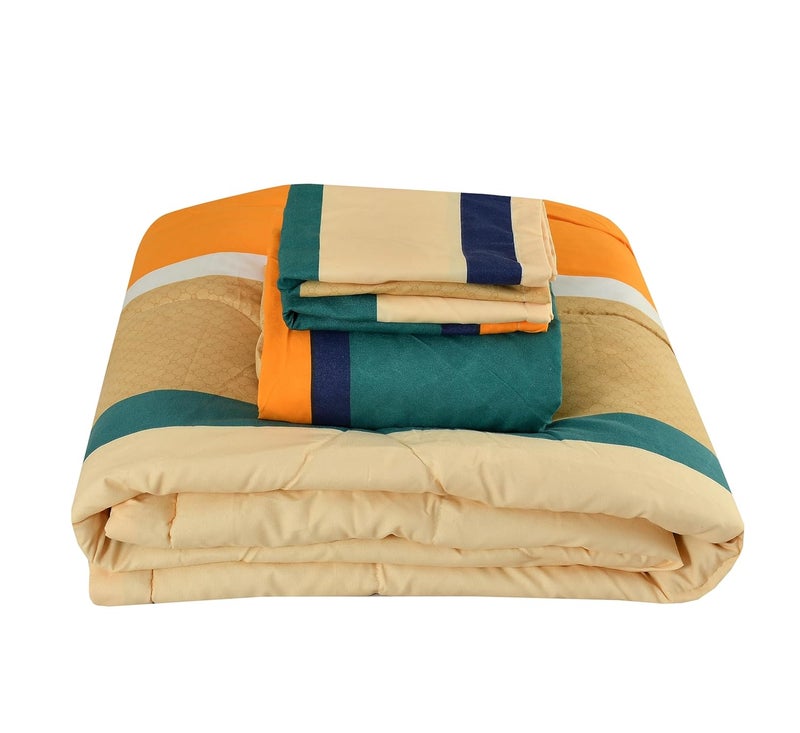 TIB TIB The Intellect Bazaar Glace Cotton AC Comforter Set Single Size Single Bed with 1 Flat bedsheet-60x90 inch and ONE Pillow Covers (Pack of 3) Box Multi  - Image 5