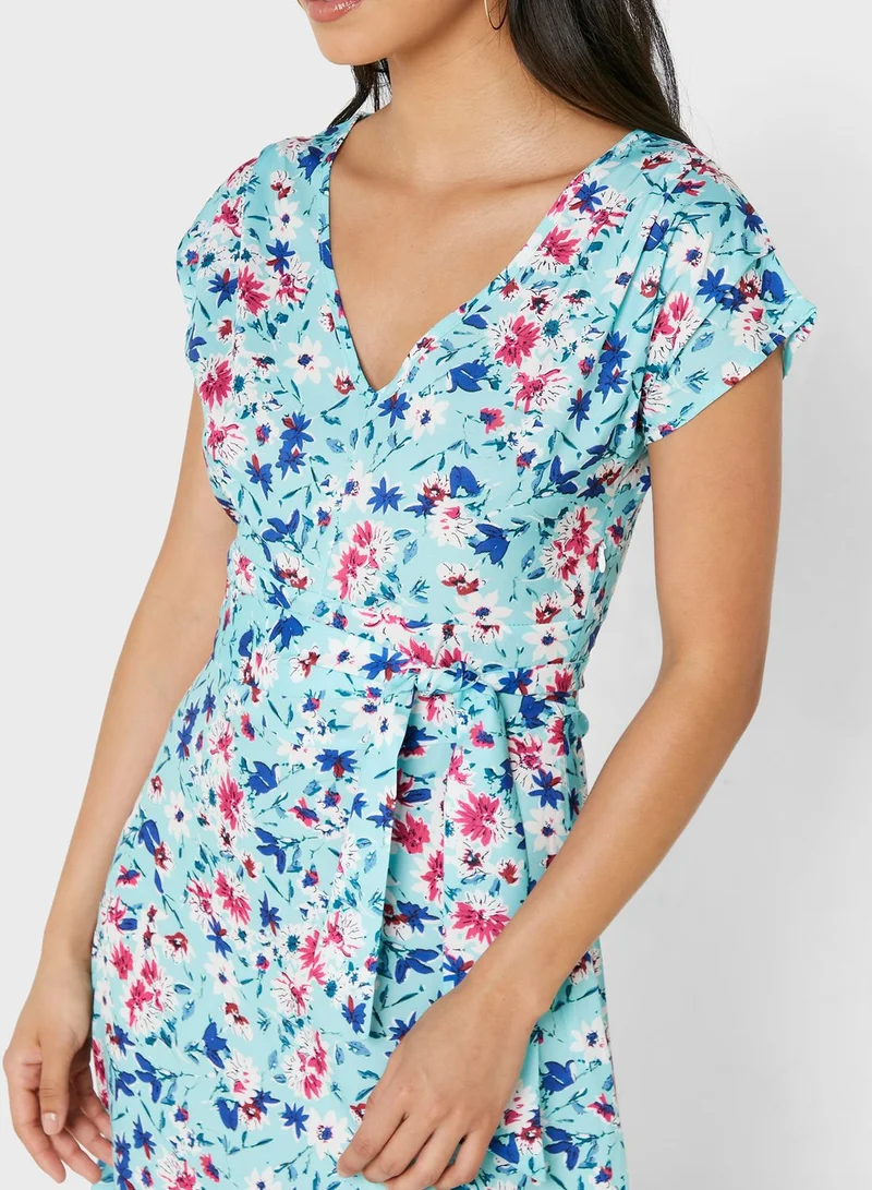 ELLA Printed Dress With Belt