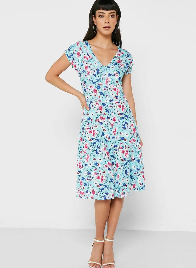ELLA Printed Dress With Belt