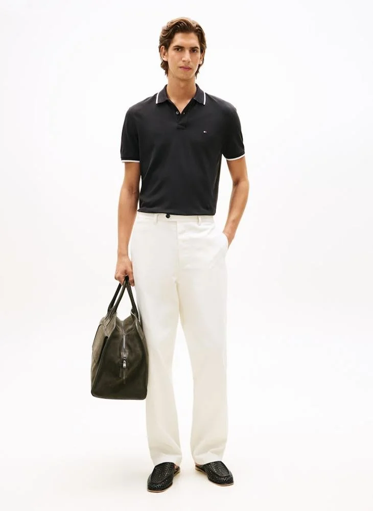 TOMMY HILFIGER  Regular Fit Tipped Pique Polo Shirt for Men | Best Price UAE