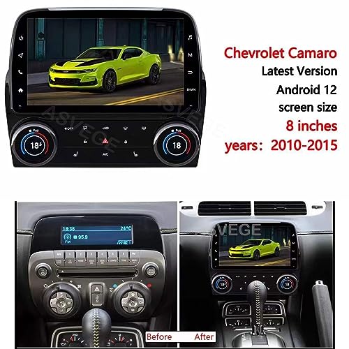 ASVEGE Car Stereo with AC Panel for Chevrolet Camaro 2010-2015 8 inch Android Car Radio 2Din Stereo Receiver Autoradio Multimedia Player GPS Navi Head Unit Screen - Image 2