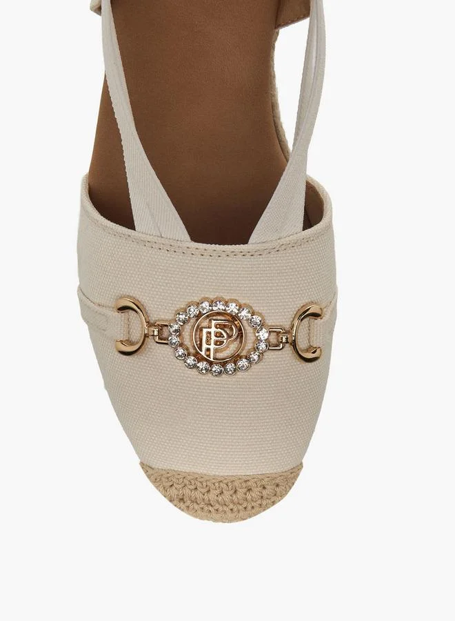 Peppermint BEIGE Women Wedge Heel Espadrille Slingback Shoes for Women | Best Price UAE