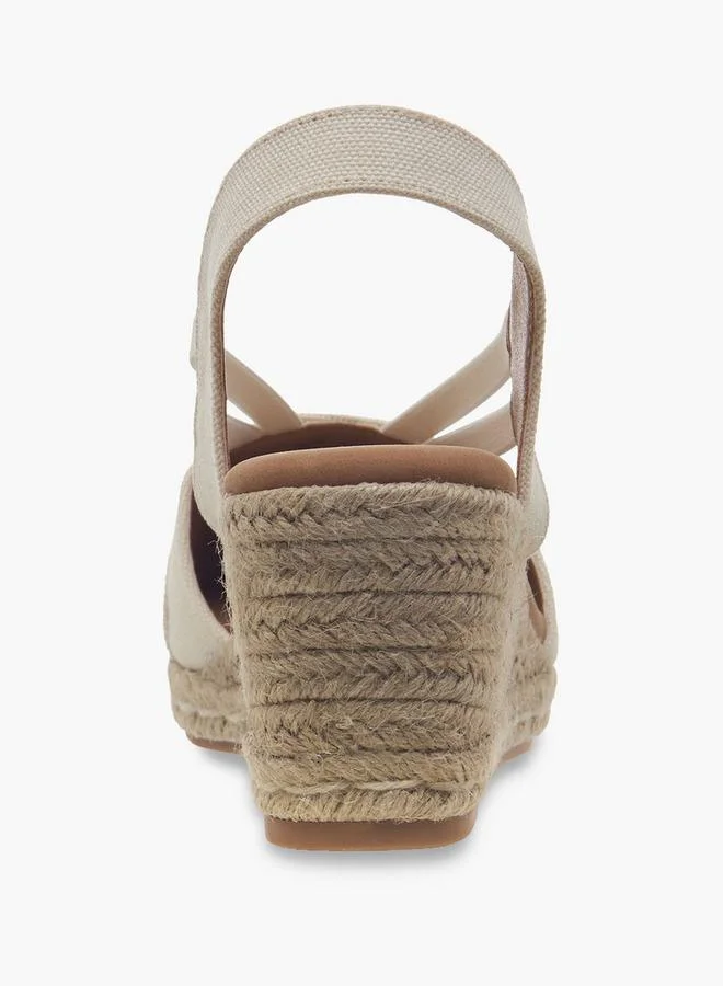 Peppermint BEIGE Women Wedge Heel Espadrille Slingback Shoes for Women | Best Price UAE