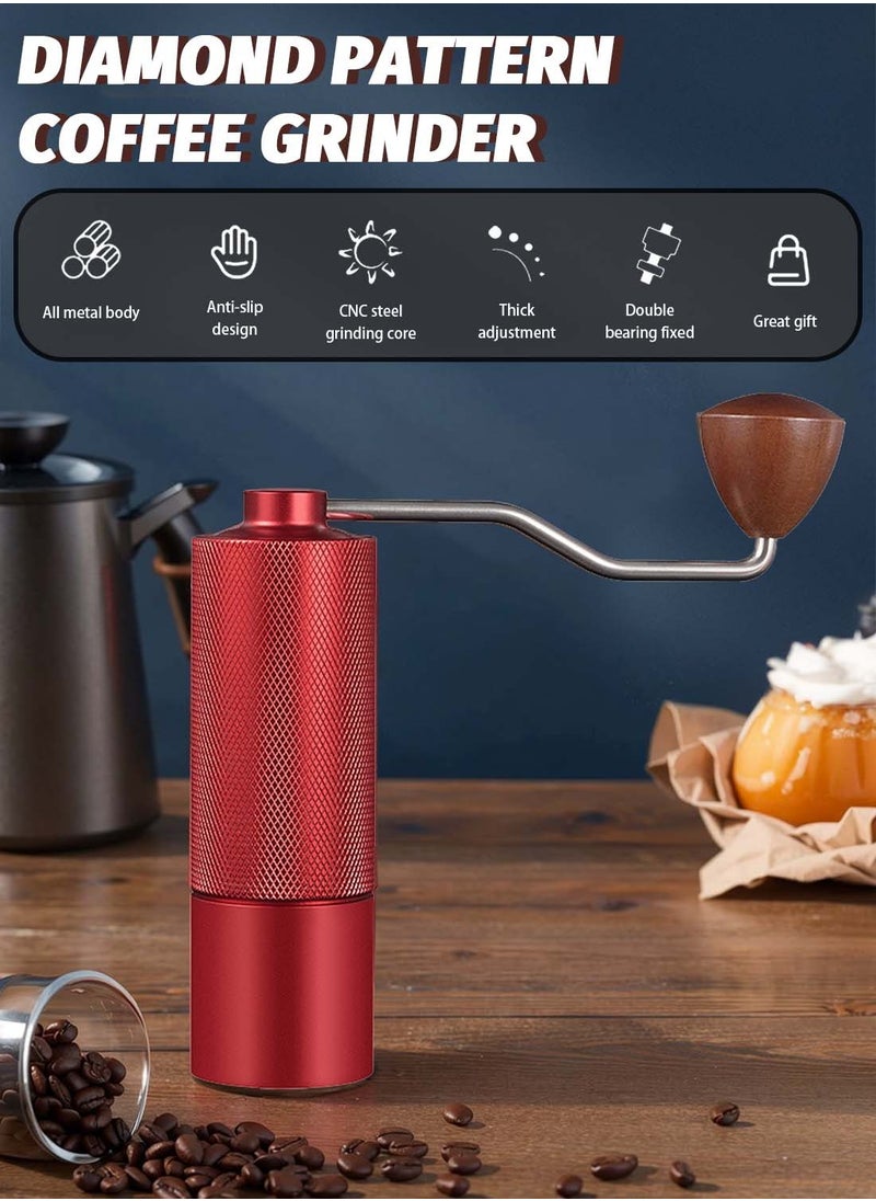 EqiEch - Manual Coffee Bean Grinder With Adjustable Setting,5-Stars CNC Stainless Steel Tapered Burr And Dual Bearing Positioning For All Coarseness From Espresso To French Press - Image 1