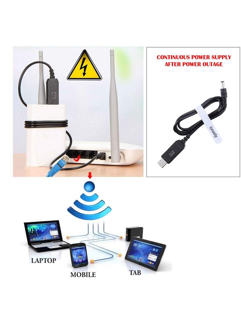 كابل محول USB إلى تيار مستمر من 5 فولت إلى 12 فولت، - Image 2