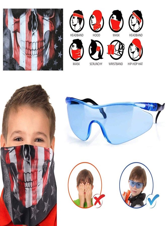 JGCWorker Kids Tactical Vest Kit for Nerf Guns N-Strike Elite Series with 40 Bullets Refill Darts, 2 Reload Clips, Dart Pouch, Tactical Masks, Hand Wrist Band and Protective Glasses Nerf Vest for Boys - Image 5