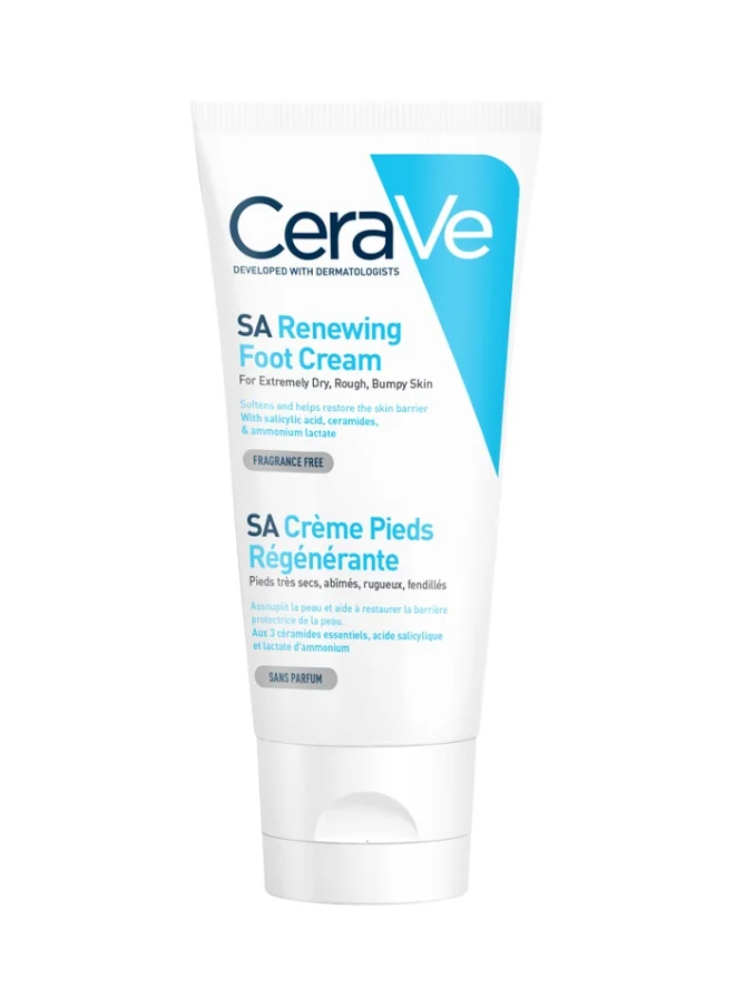 CeraVe Cerave SA Renewing Foot Cream for Dry, Rough, and Cracked feet with Hyaluronic Acid 88Ml