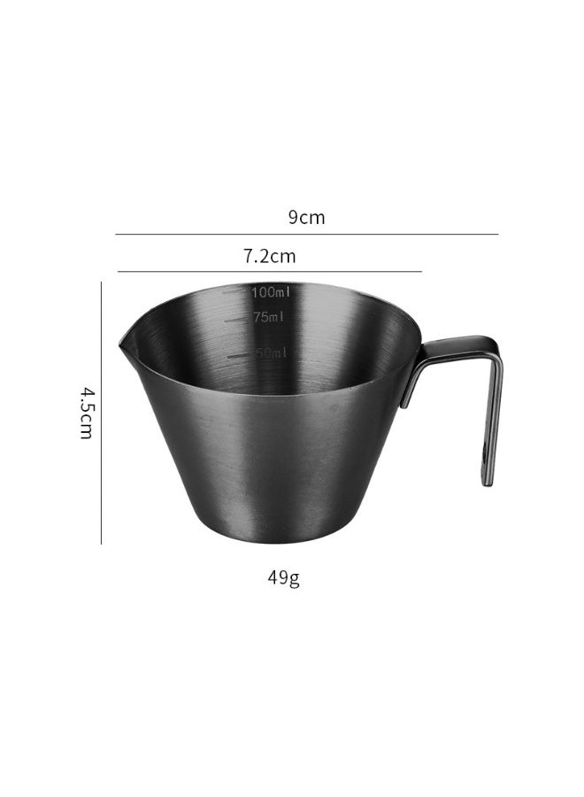 Stainless Steel Measuring Cup for Coffee [black] coffee extraction cup (including opp bag packaging) 