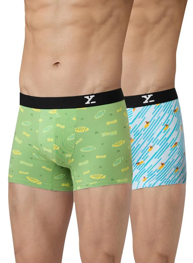 اكس واي اكس اكس حزمة من 2 - سراويل داخلية قطنية مطبوعة بتصميم