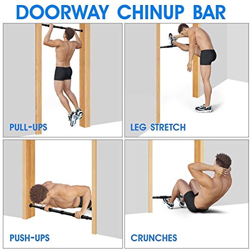 DRAUSS Steel Chin Up Bar- Pull Up Bar for Workout, Fitness Perfect Upper Body Exercise Equipment for Home- - Image 3