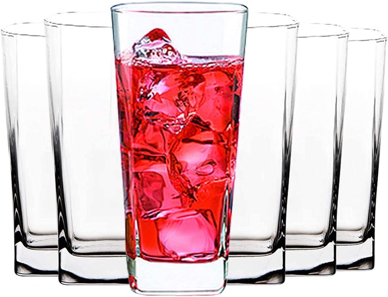 Square Heavy Juice Water Cups for Wine, Beer, Cocktails, Mixed Drinks - Image 1