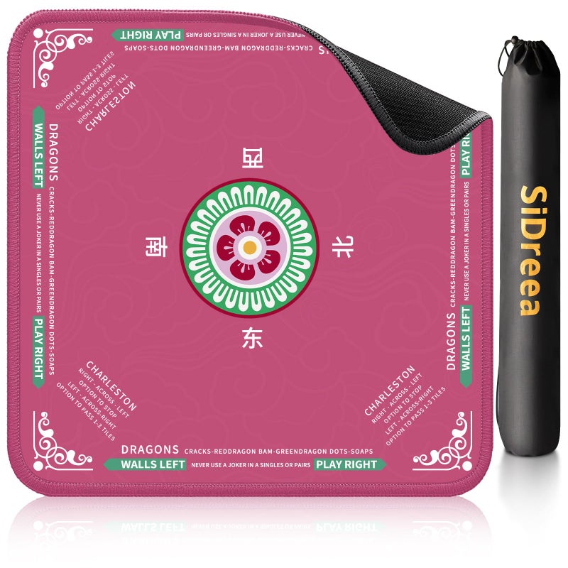 SiDreea Mahjong Mat 324324 Inch Noise Reduction AntiSlip Mahjong Mat for Table Mahjong Table Mat for Poker Card Board Games Table Mat Tile Games Dominoes - Image 3