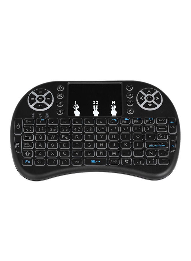 NIBEMINENT Wireless Keyboard Remote Control With Touchpad For Smart TV Black