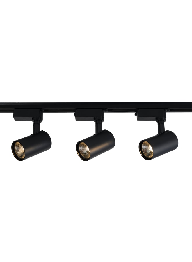 Set of 3 Track Lights 10W – High Quality – Black Body – Warm White LED