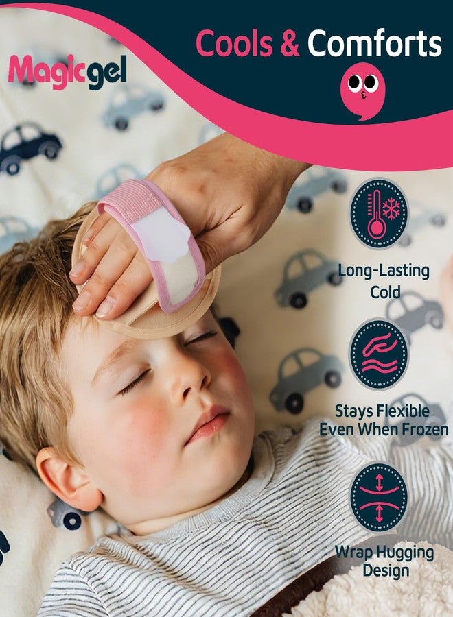 Magic Gel Kids Ice Packs for Boo Boos with Extra Adjustable Strap, 4 Pack Cute Dinosaur Mini Gel Ice Pack for Kids, Small Handheld Ice Packs, Hot Cold Therapy for Head Knee Elbow Bump Bruise- Dinosaur - Image 2